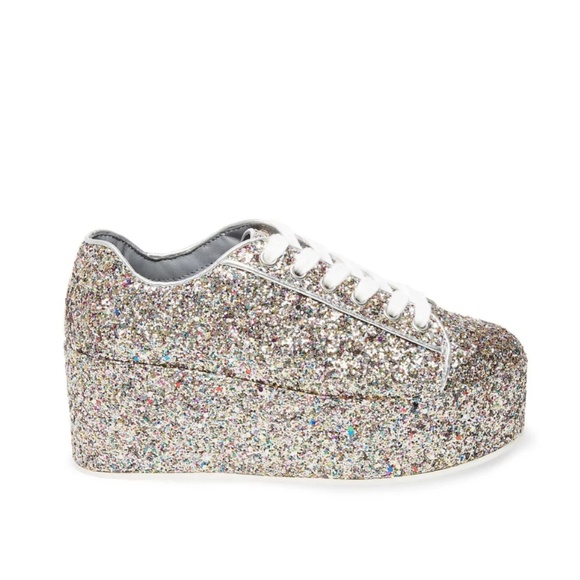 steve madden glitter platform sneakers